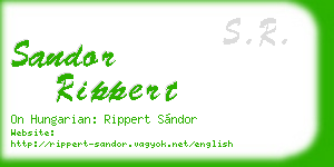 sandor rippert business card